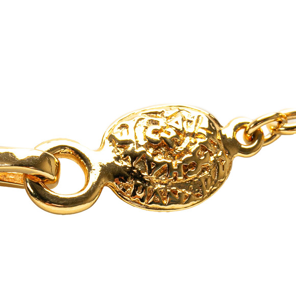 Pre-Loved Chanel Gold Plated Double Chain CC Pendant Necklace